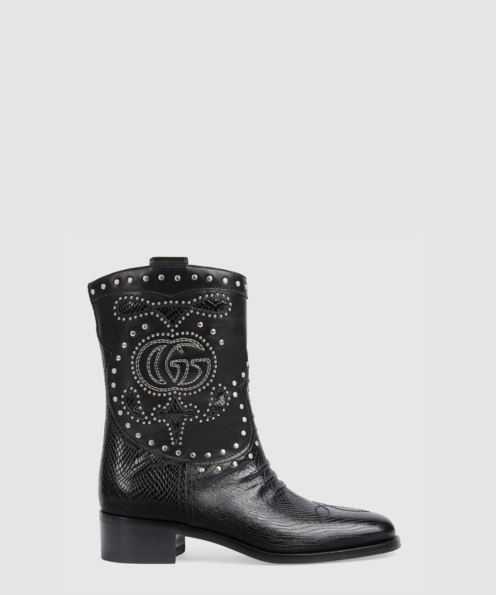구찌 더블 G스터드 장식의 부츠 750508