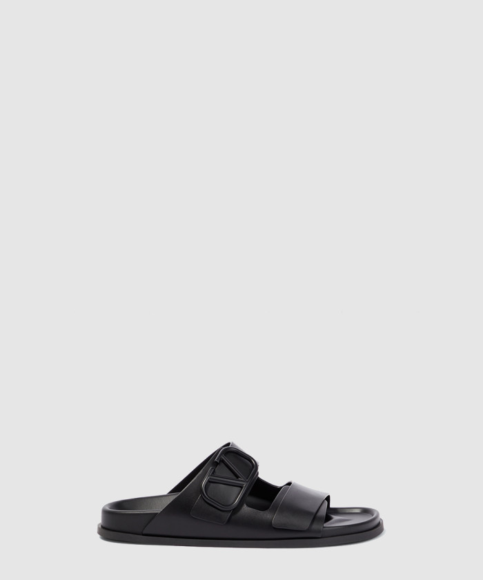 발렌티노 브이로고 레더 슬라이드