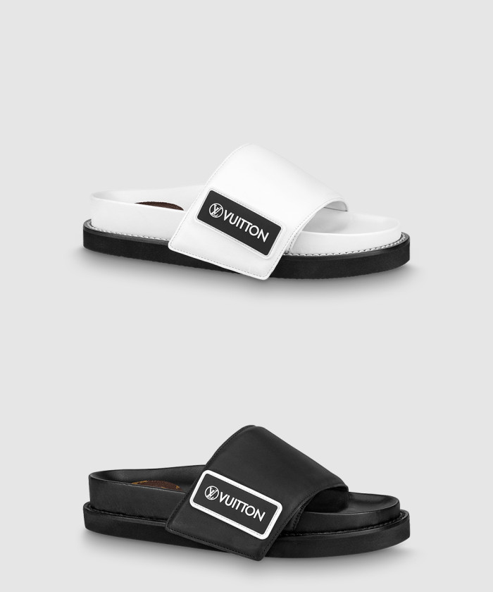 루이비통 LV 선셋 플랫 컴포트 뮬 1A93SE