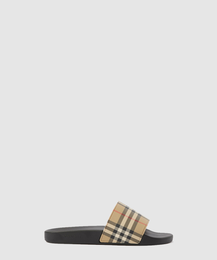 버버리 빈티지 체크 프린트 슬라이드 80569421