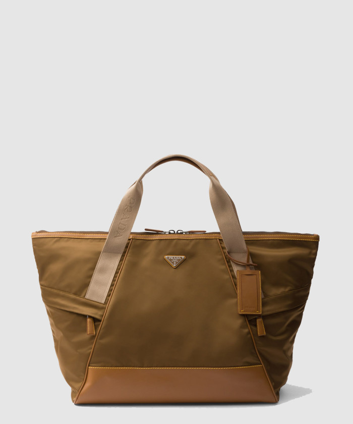프라다 리나일론 및 가죽 더플백 2VC040