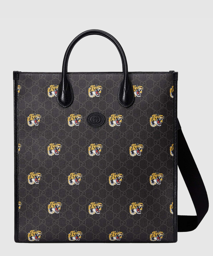 구찌 타이거 프린트 GG 미듐 토트백 674155