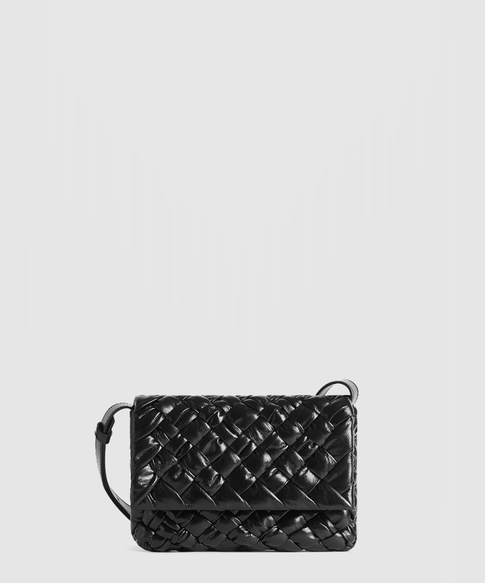 보테가베네타 스몰 럼플 메신저백 787113