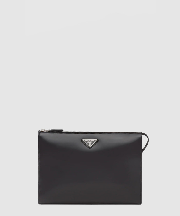 프라다 브러시드 클러치 2VF030